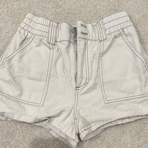 Full Tilt Women's High-Waisted Cream Shorts